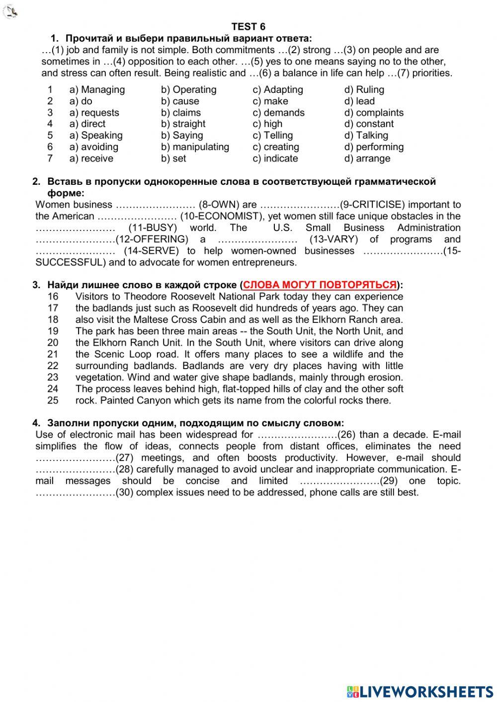 Additional State Exam Practise, test 6