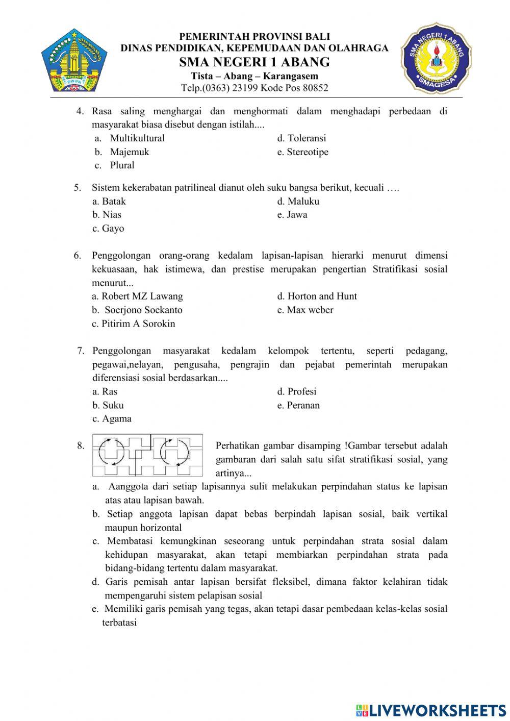 Ujian Antropologi Semester Genap
