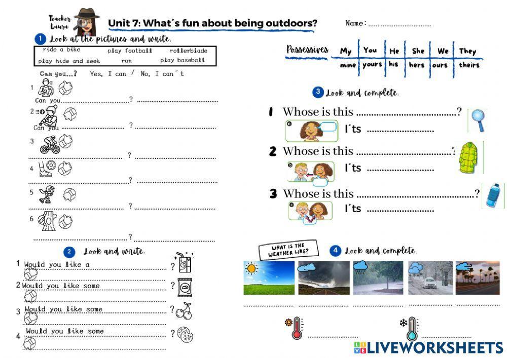 Unit 7: What-s fun about being outdoors?