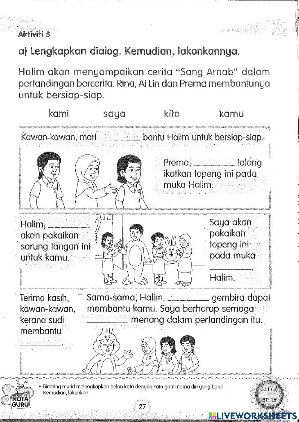 Kata Ganti Nama Diri (Tahun 1)