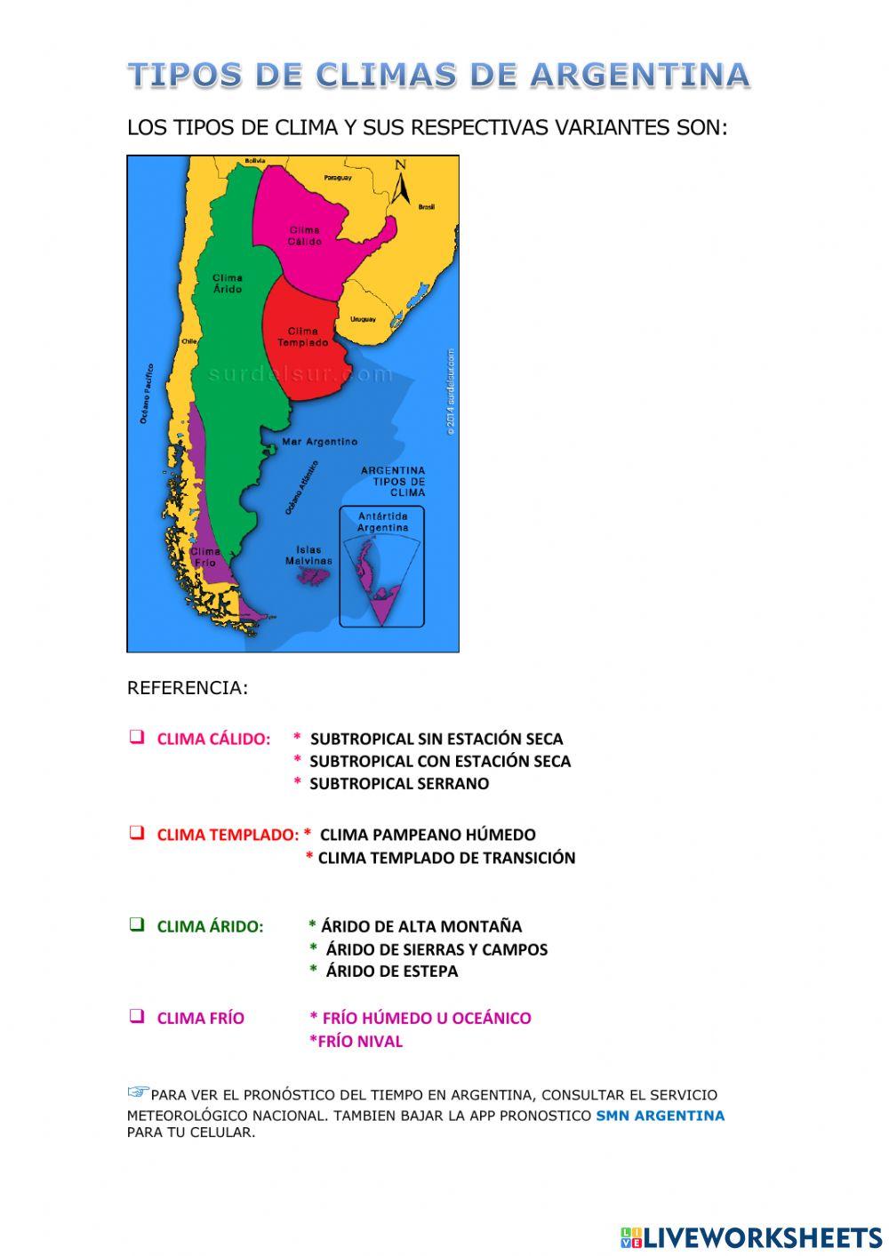 La argentina y sus climas