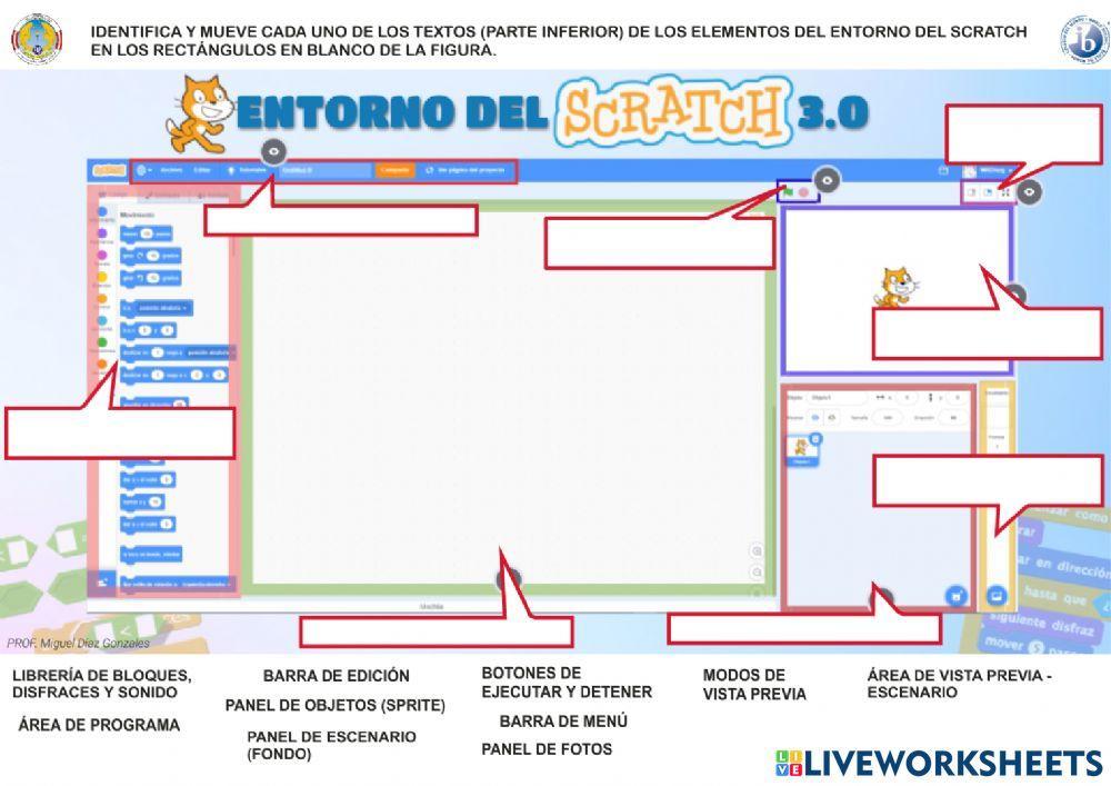 Partes de la ventana del scratch Partes de la ventana del scratch