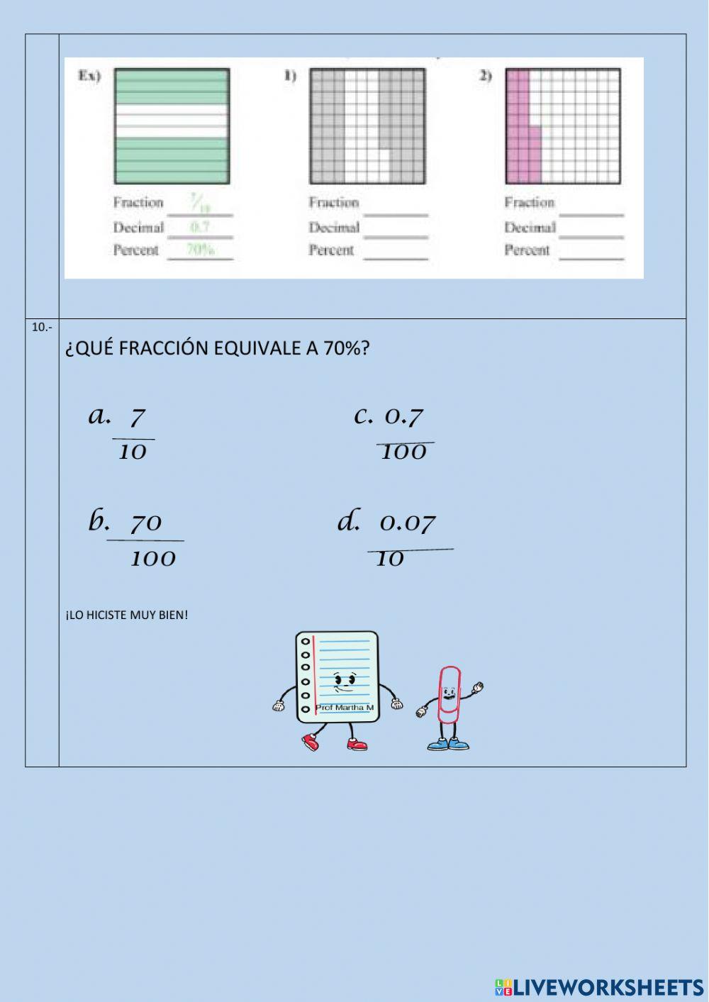 Tarea diagnóstica de Matemática