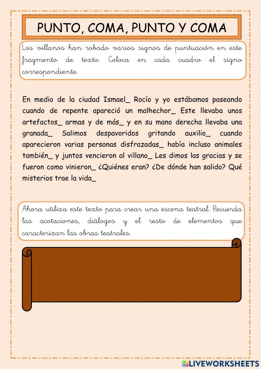 Punto, coma, punto y coma Punto, coma, punto y coma