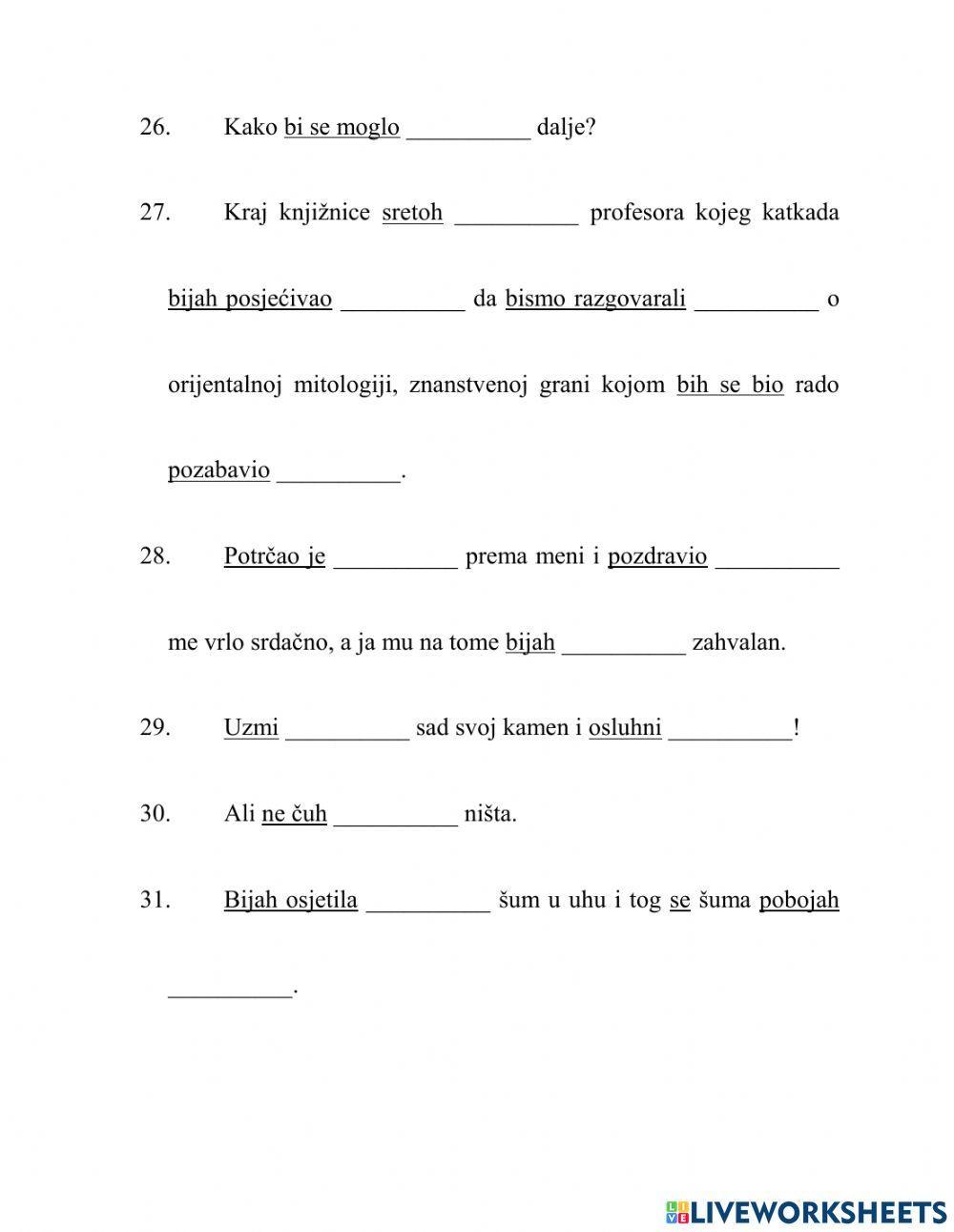 Glagolska vremena i glagolski načini - 6.