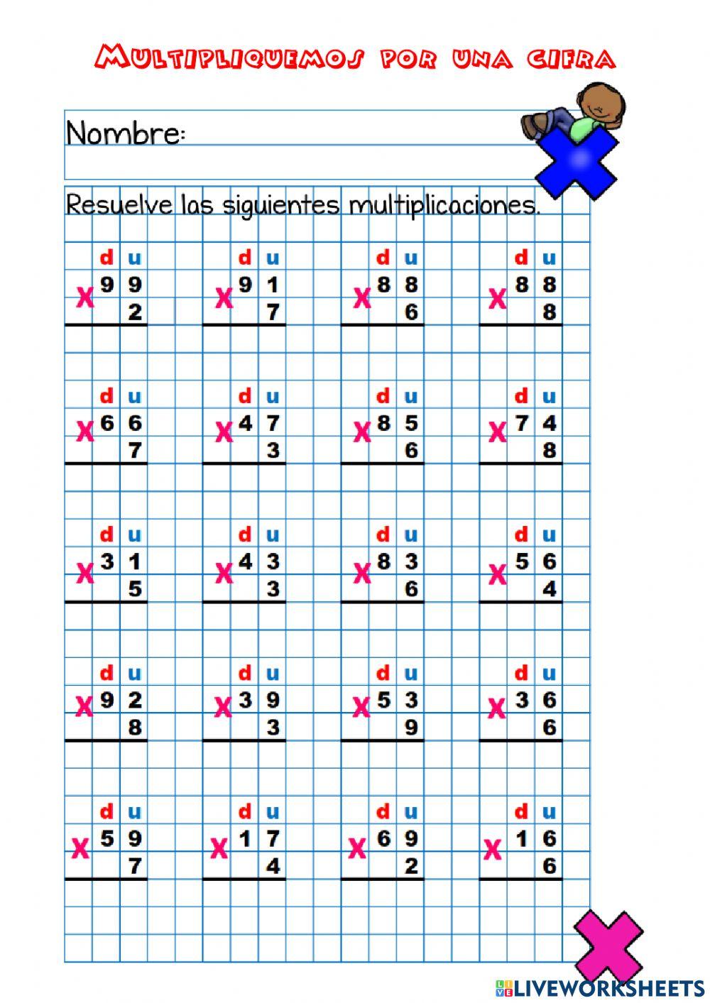 Multiplicacion por una cifra