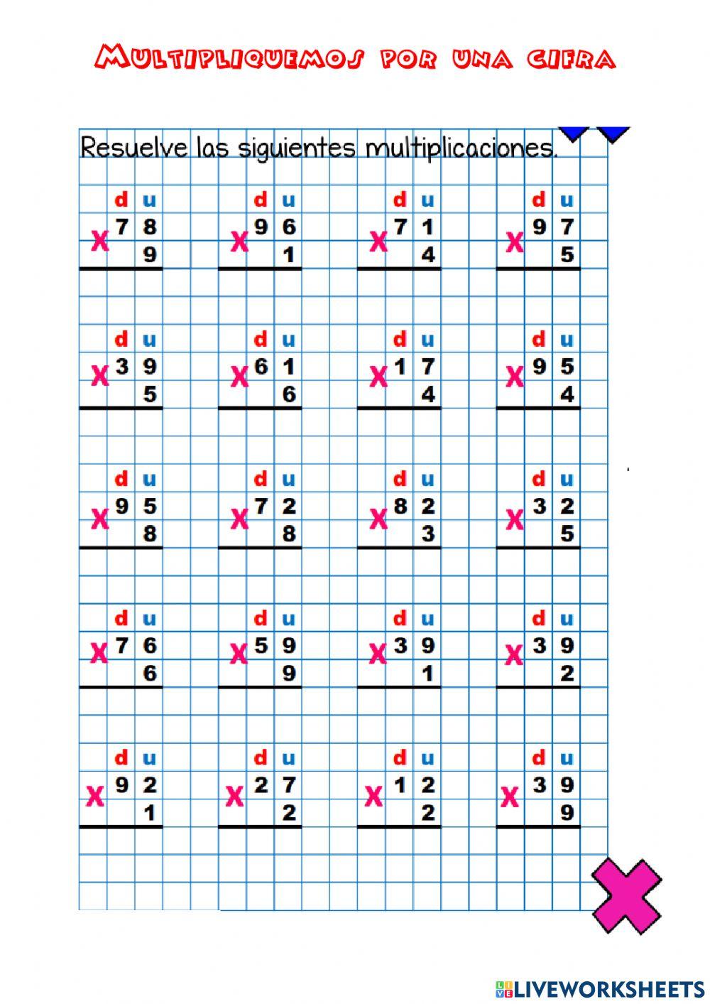 Multiplicacion por una cifra