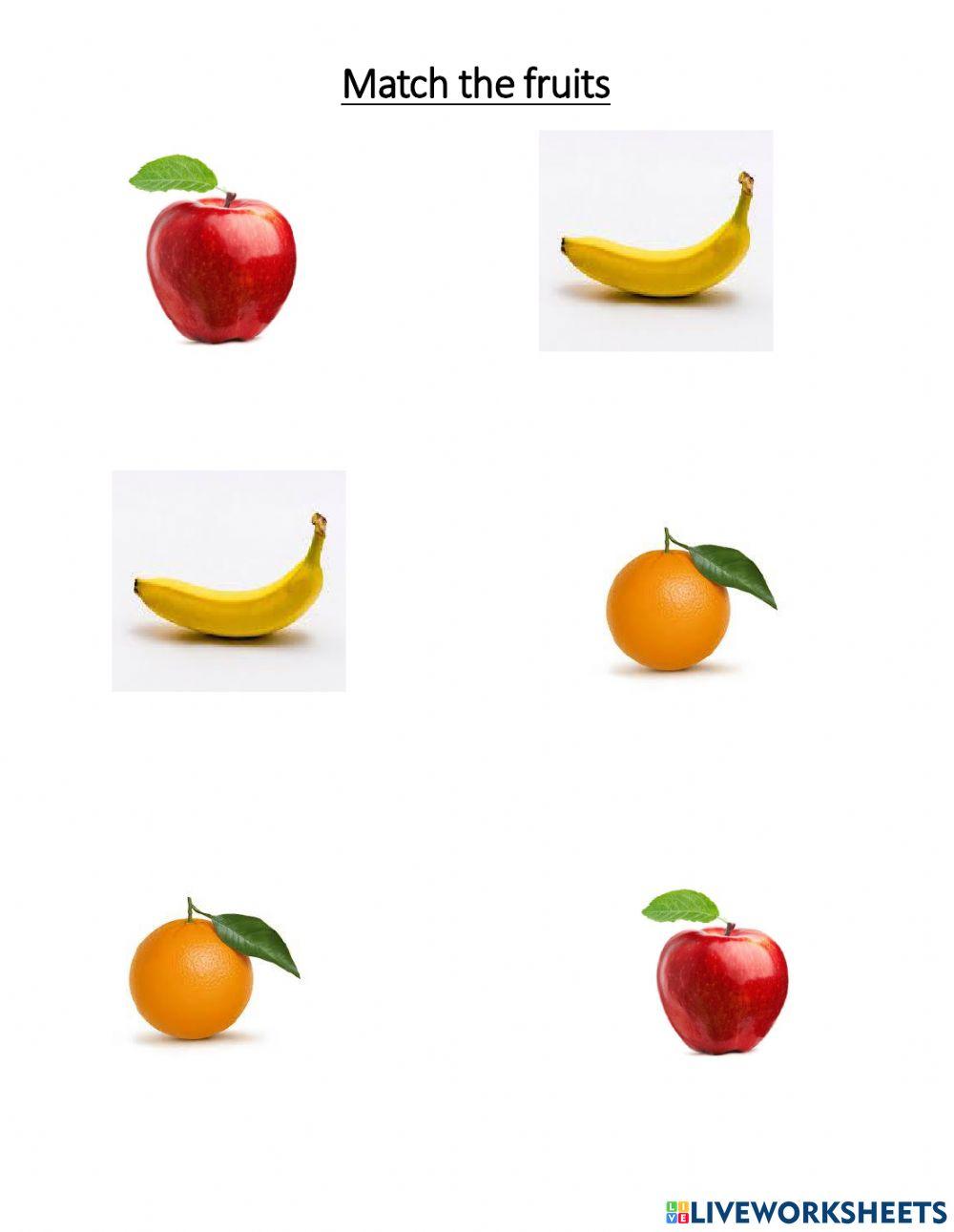 Matching fruits
