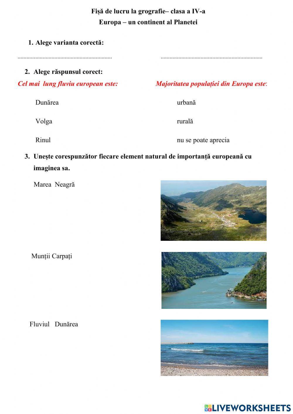 Europa-un continent al Planetei