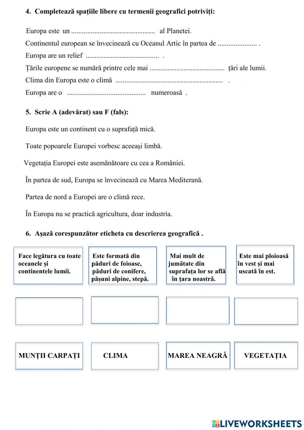 Europa-un continent al Planetei