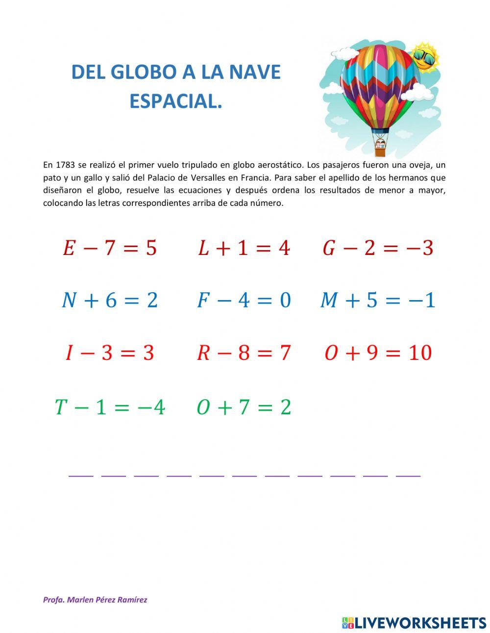 Del globo a la nave espacial