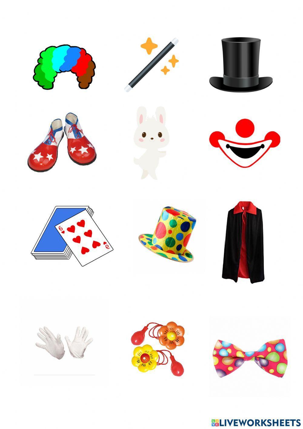 Clasifica los Objetos con su personaje