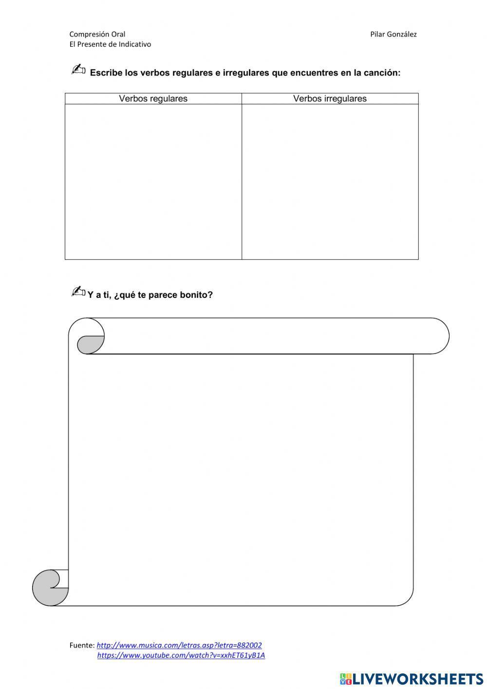 Canción: español para extranjeros