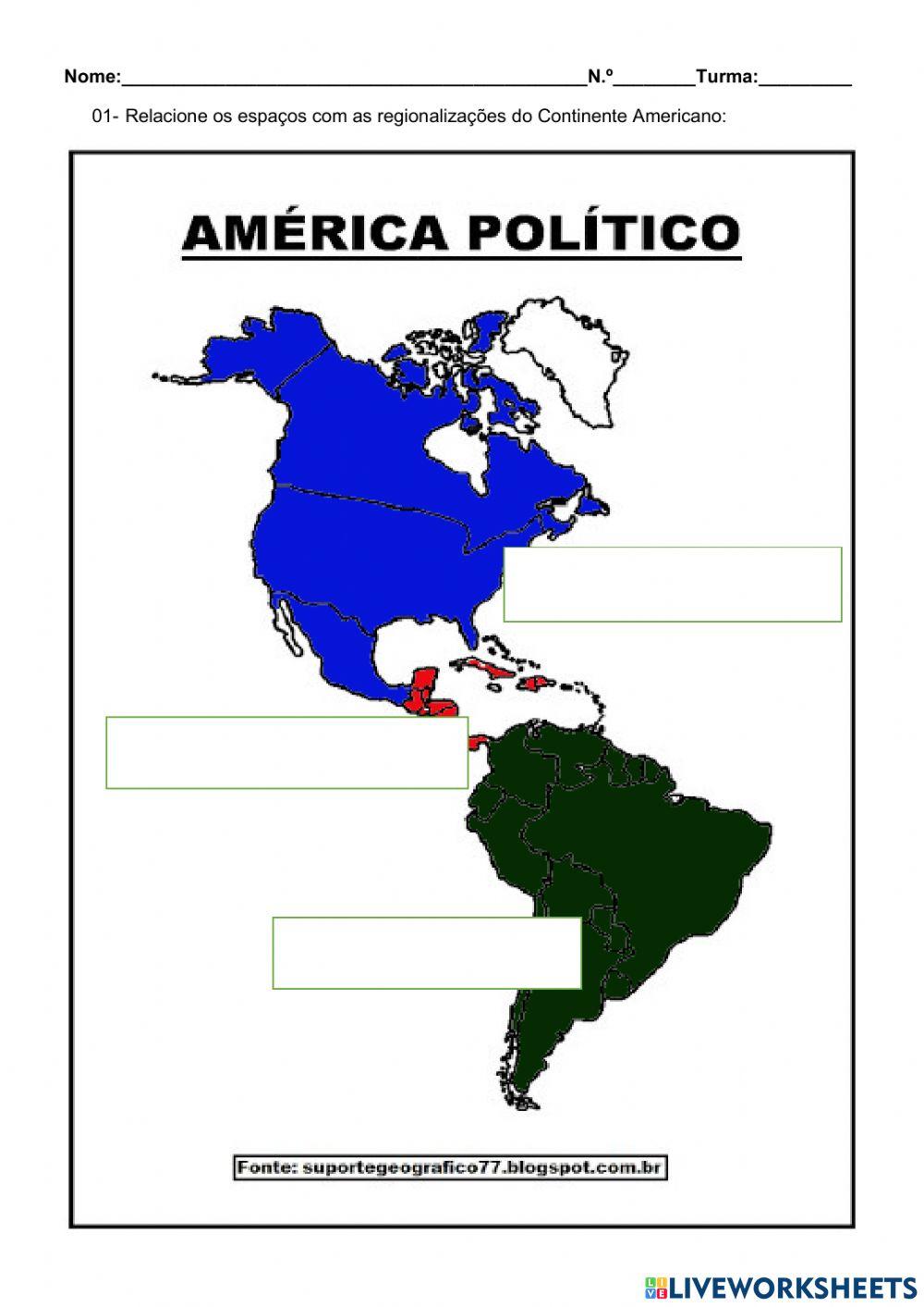 Regionalização do Continente Americano