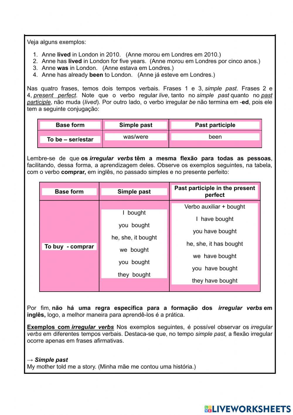Roteiro -3° série - 5 ° quinzena- Inglês