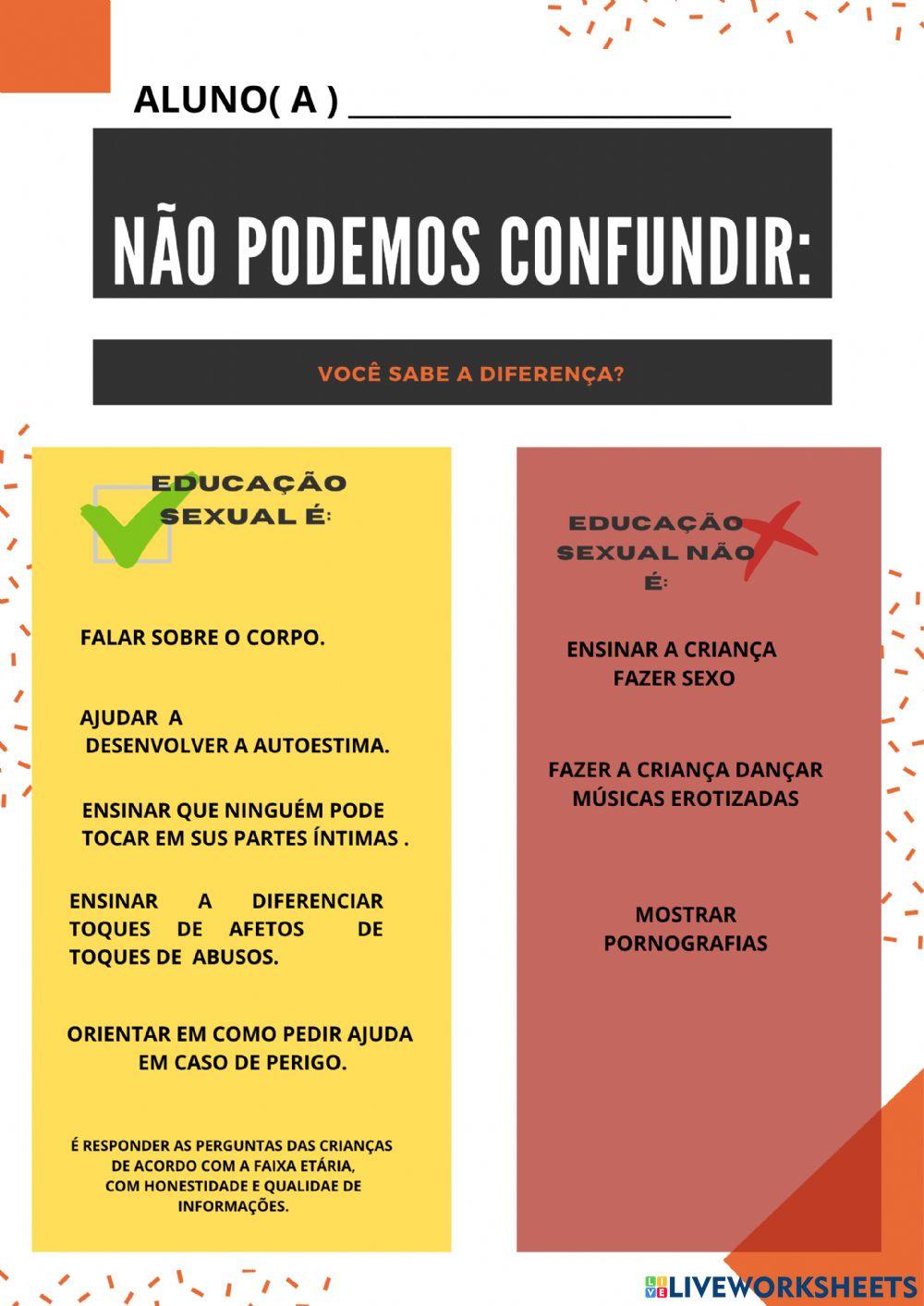 Educação sexual- maio laranja FAÇA BONITO