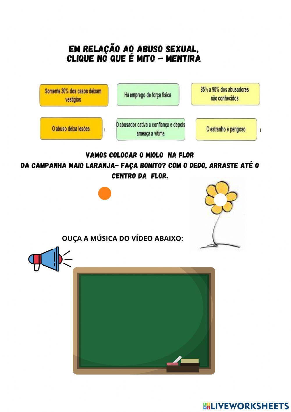 Educação sexual- maio laranja FAÇA BONITO