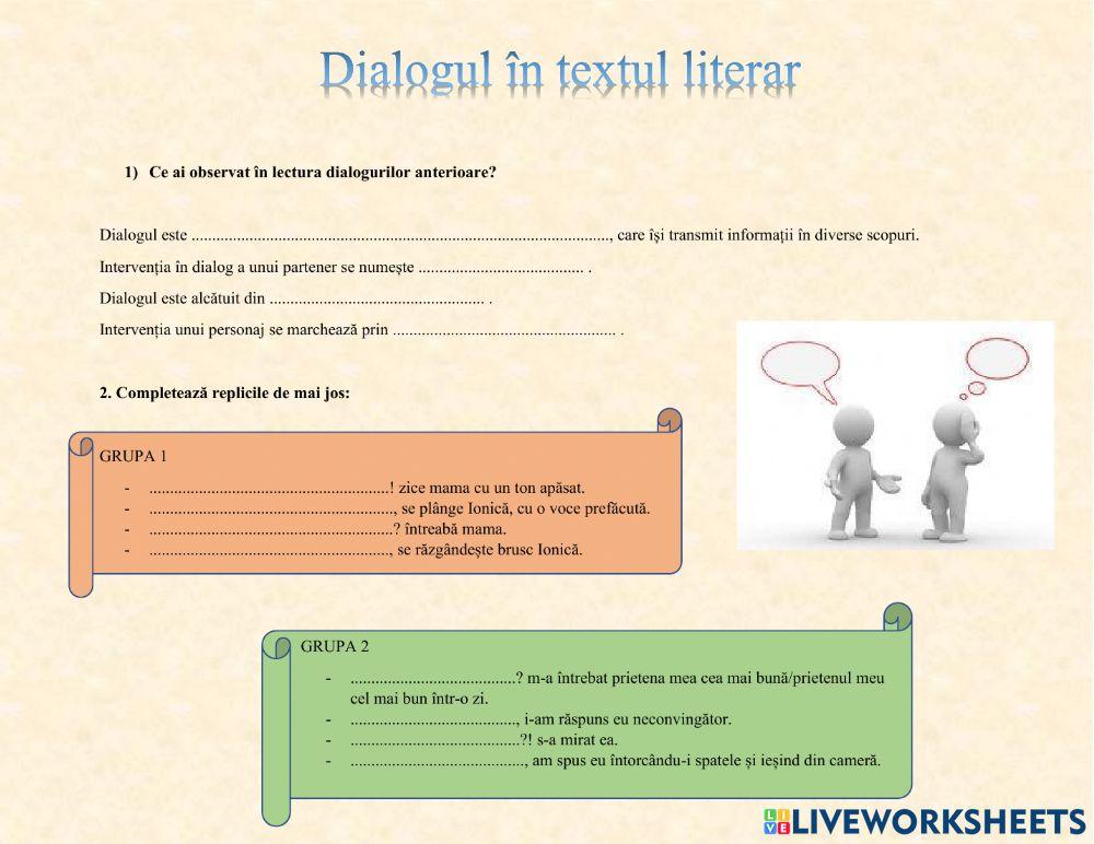 Dialogul în textul literar