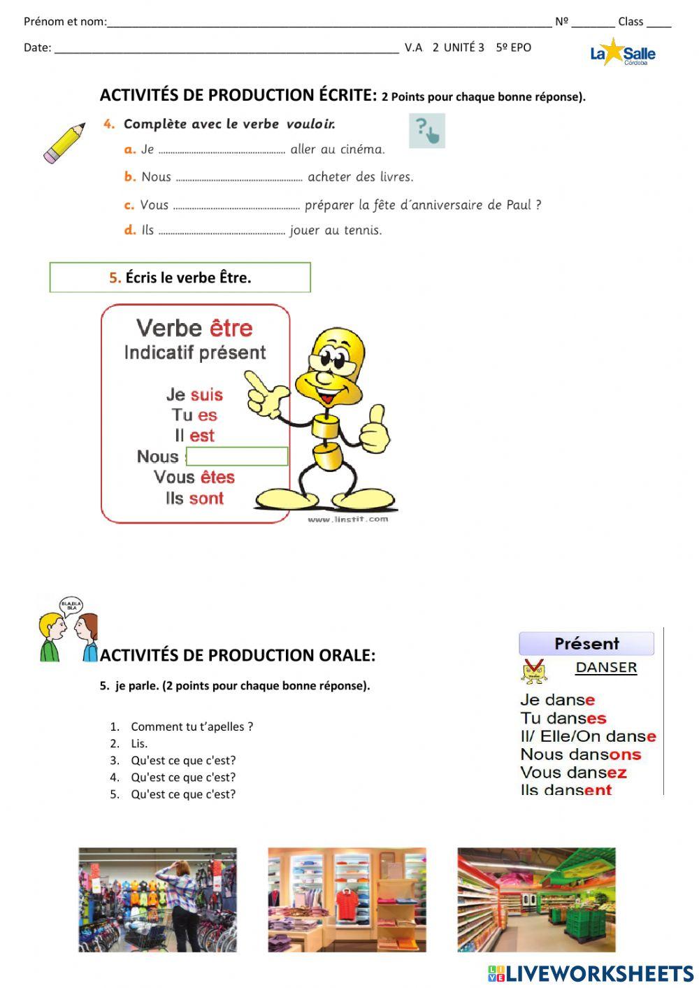 Unité 3 les magasins