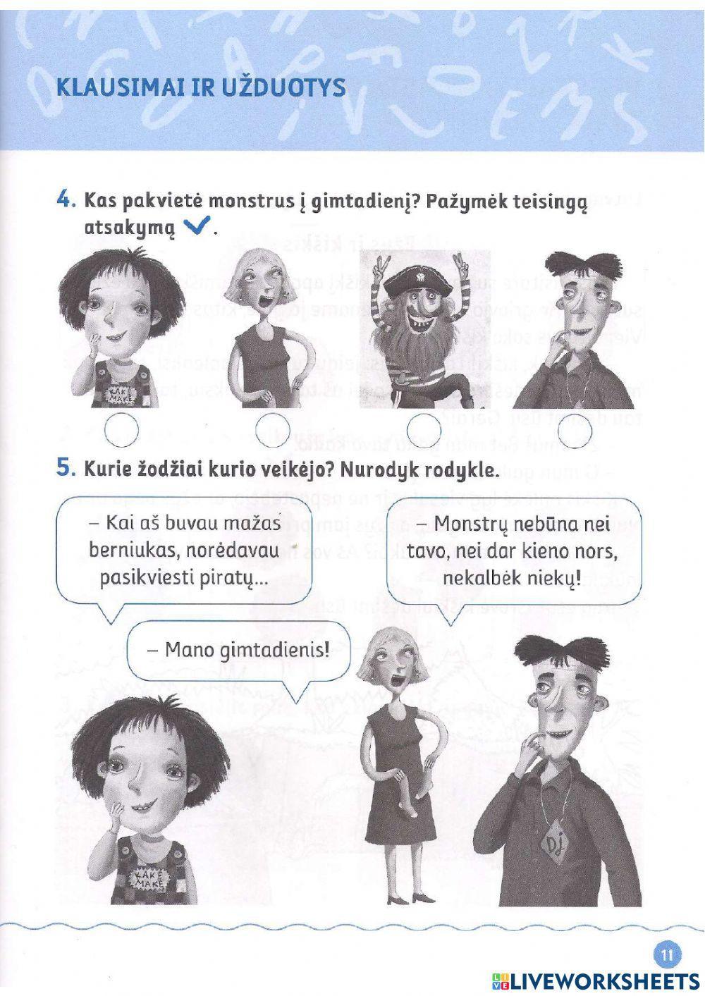 Liet. teksto suvok. 1kl.