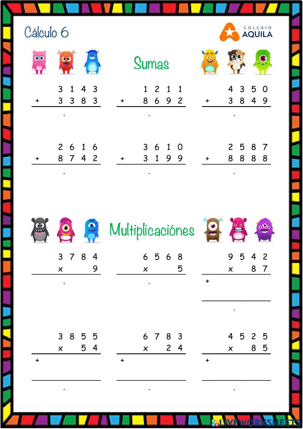 Calculo T3 - 6-1 sumas-multiplicaciones