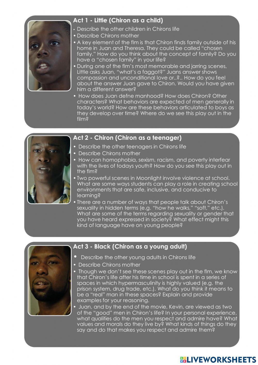 Moonlight three syages