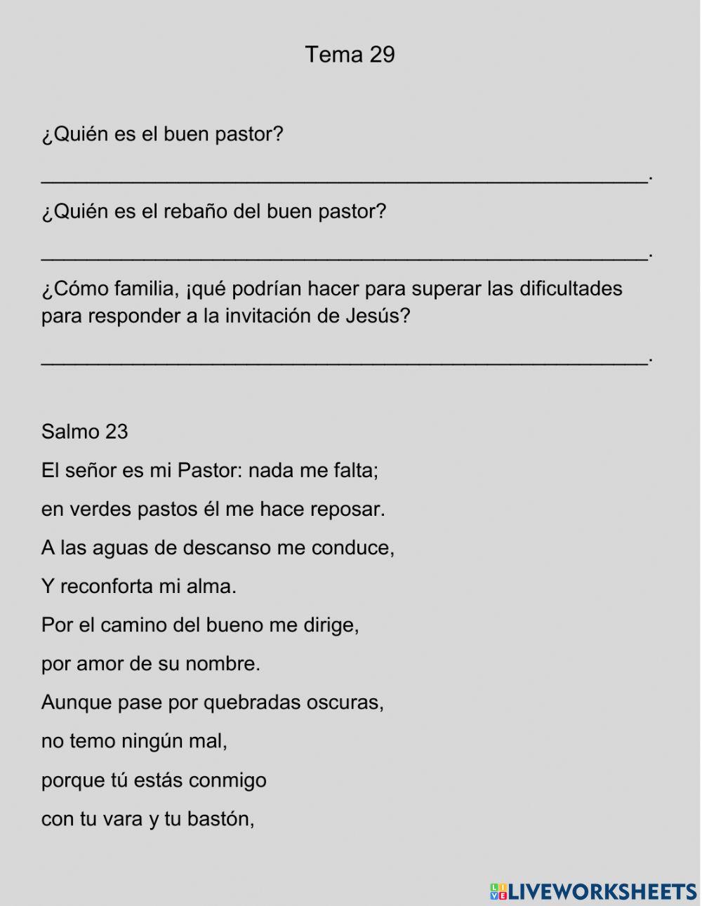 El Buen Pastor - Salmo 23