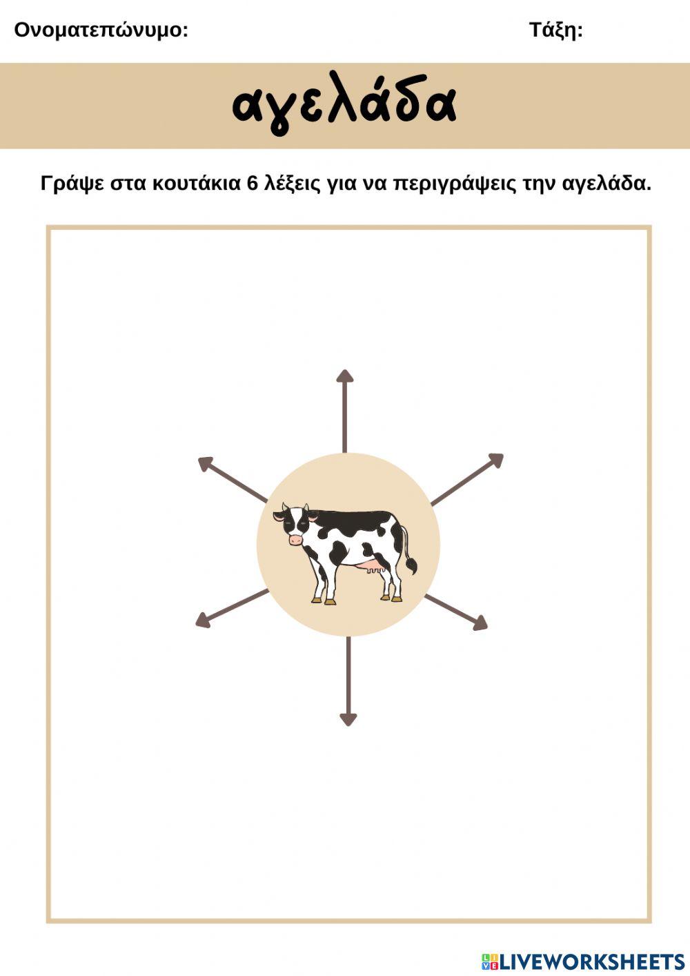 Φύλλο Εργασίας: Αγελάδα