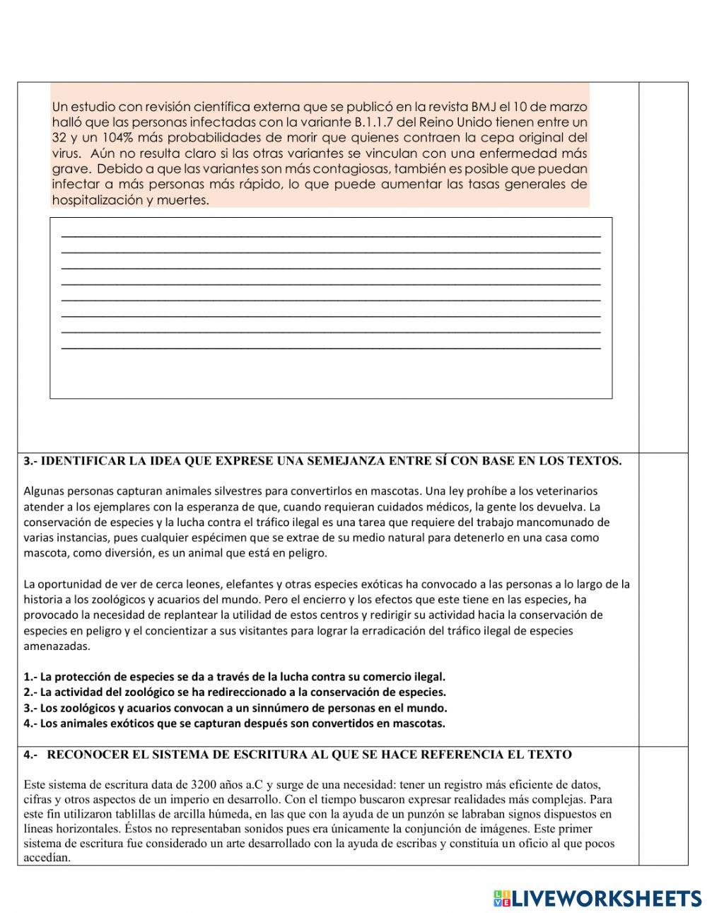 Diagnóstica LENGUAJE 9NO