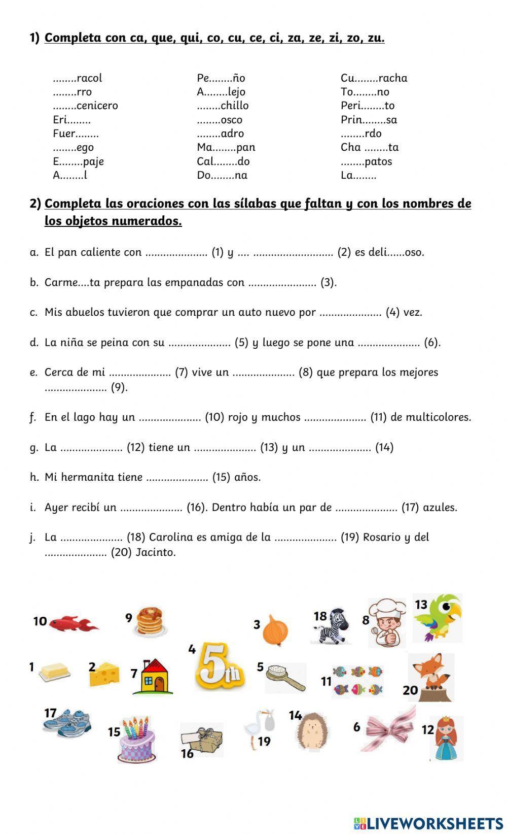 Ca que qui co cu ce ci za ze zi zo zu