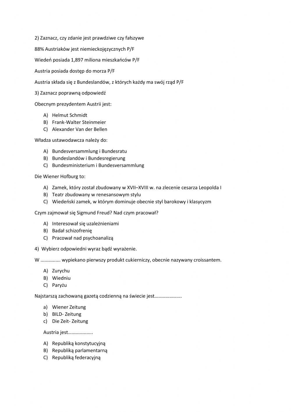 Austria- wiadomości o kraju bez 2 pytan