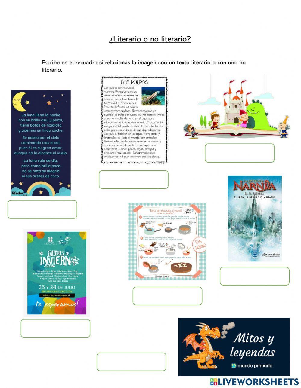 Textos literarios y no literarios