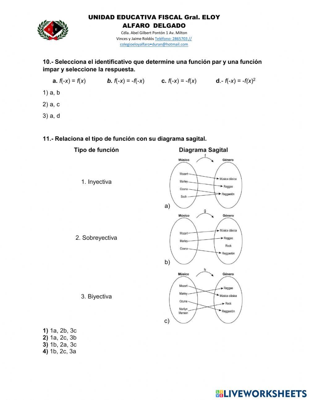 Evaluación Diagnóstica de Matemática