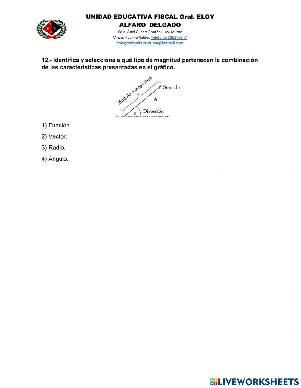 Evaluación Diagnóstica de Matemática