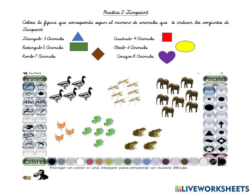 Tuxpaint Practica Sellos y Matematicas
