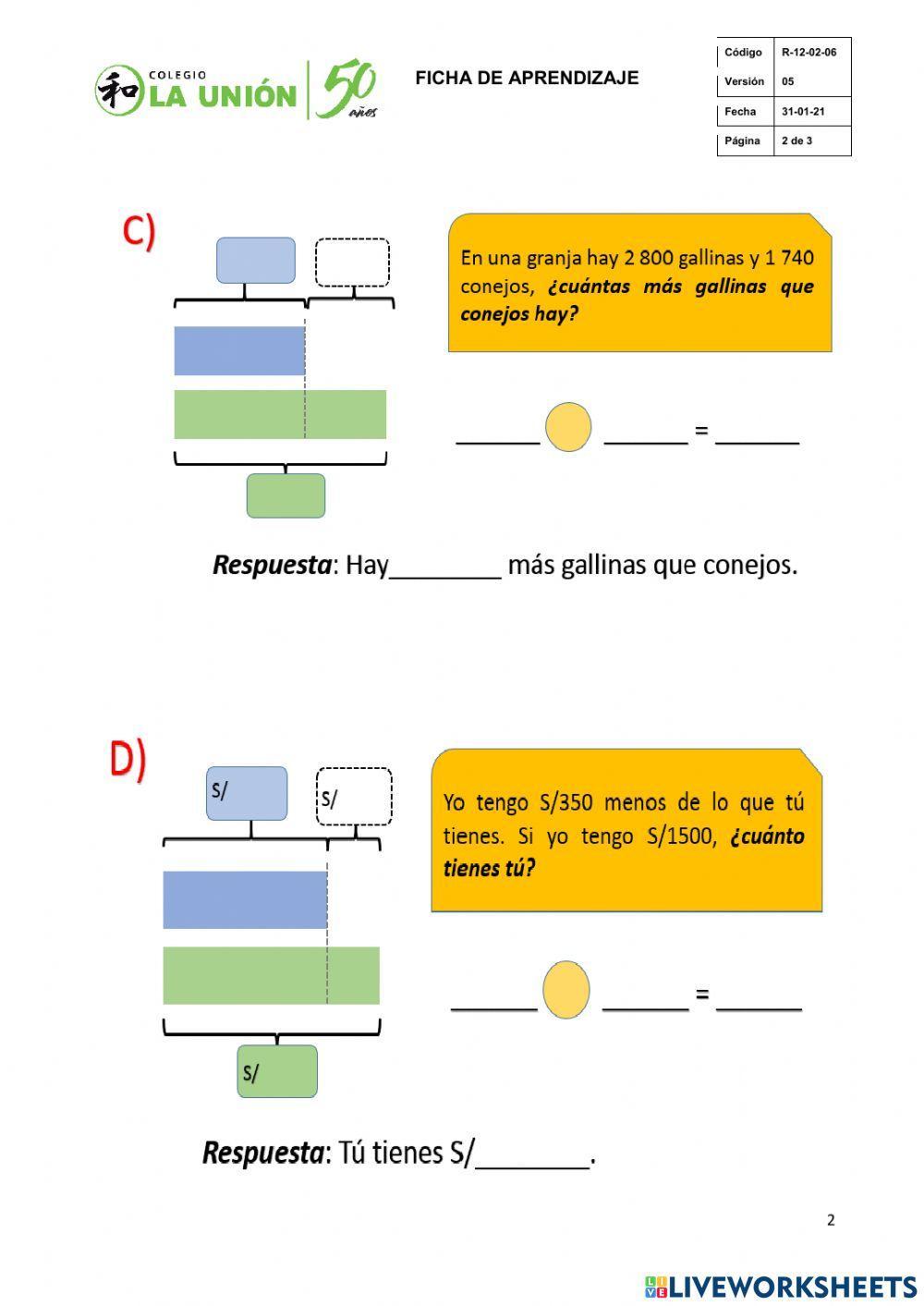 Demuestro lo aprendido 1-U3-Problemas