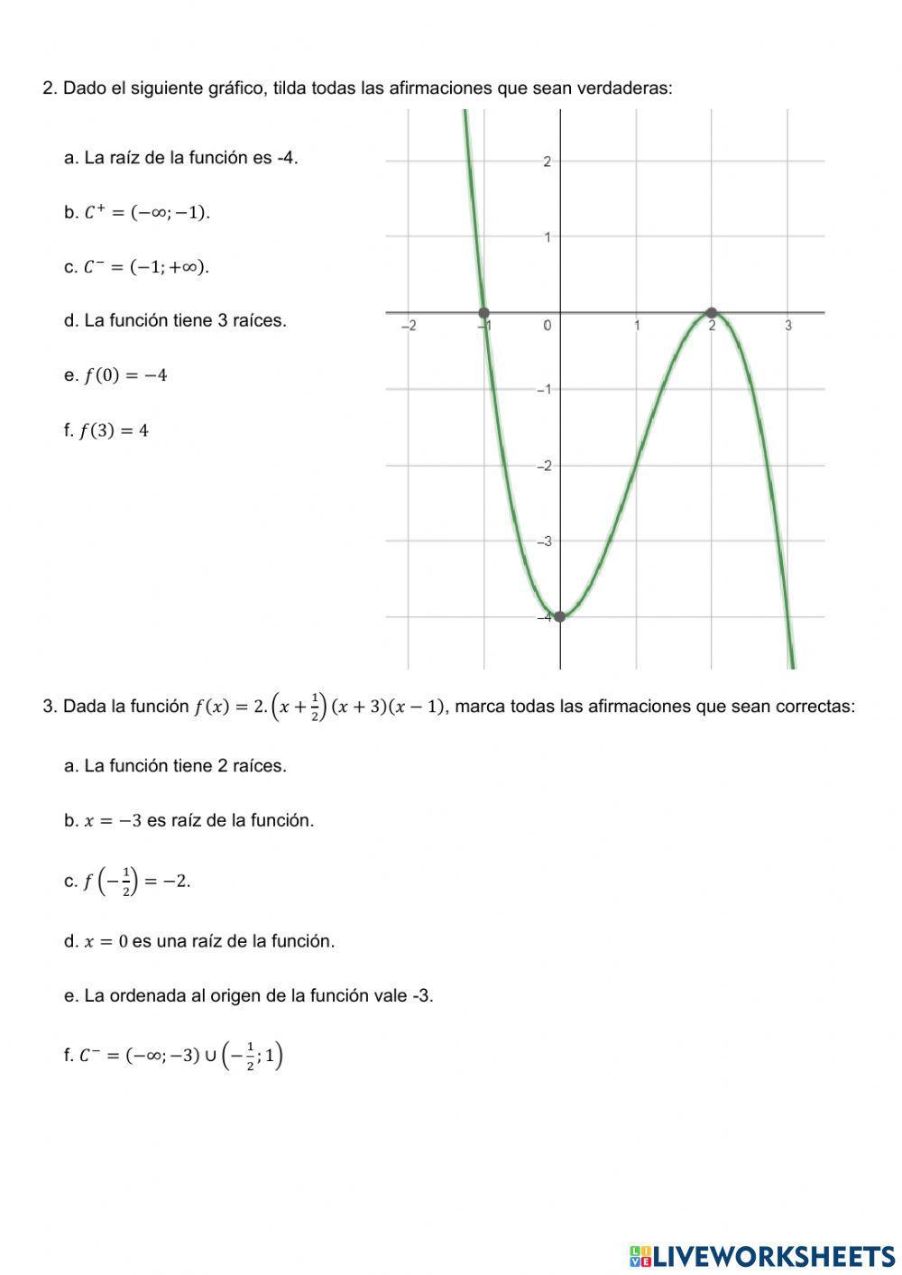 Funciones polinómicas