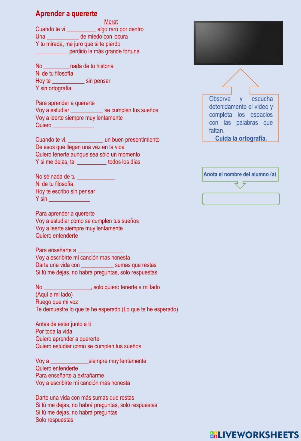 Aprender a quererte (Morat)