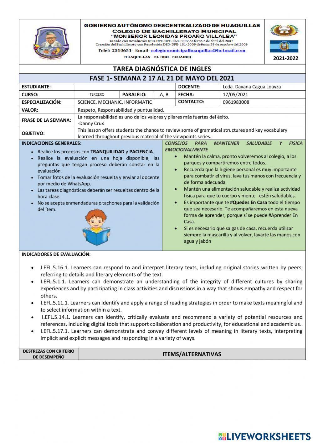 PRUEBA DIAGNOSTICA 3rd