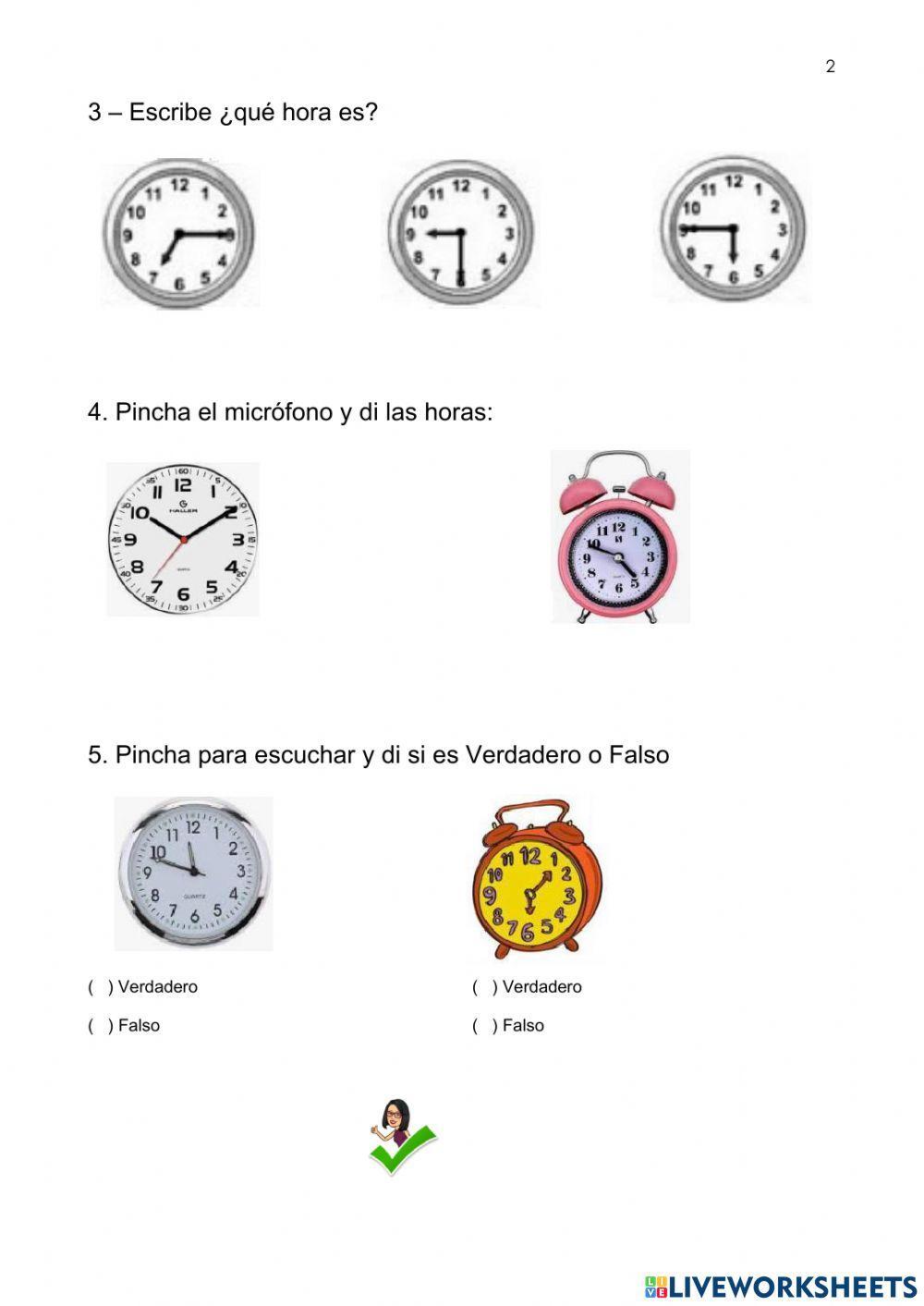 ?Qué hora es?