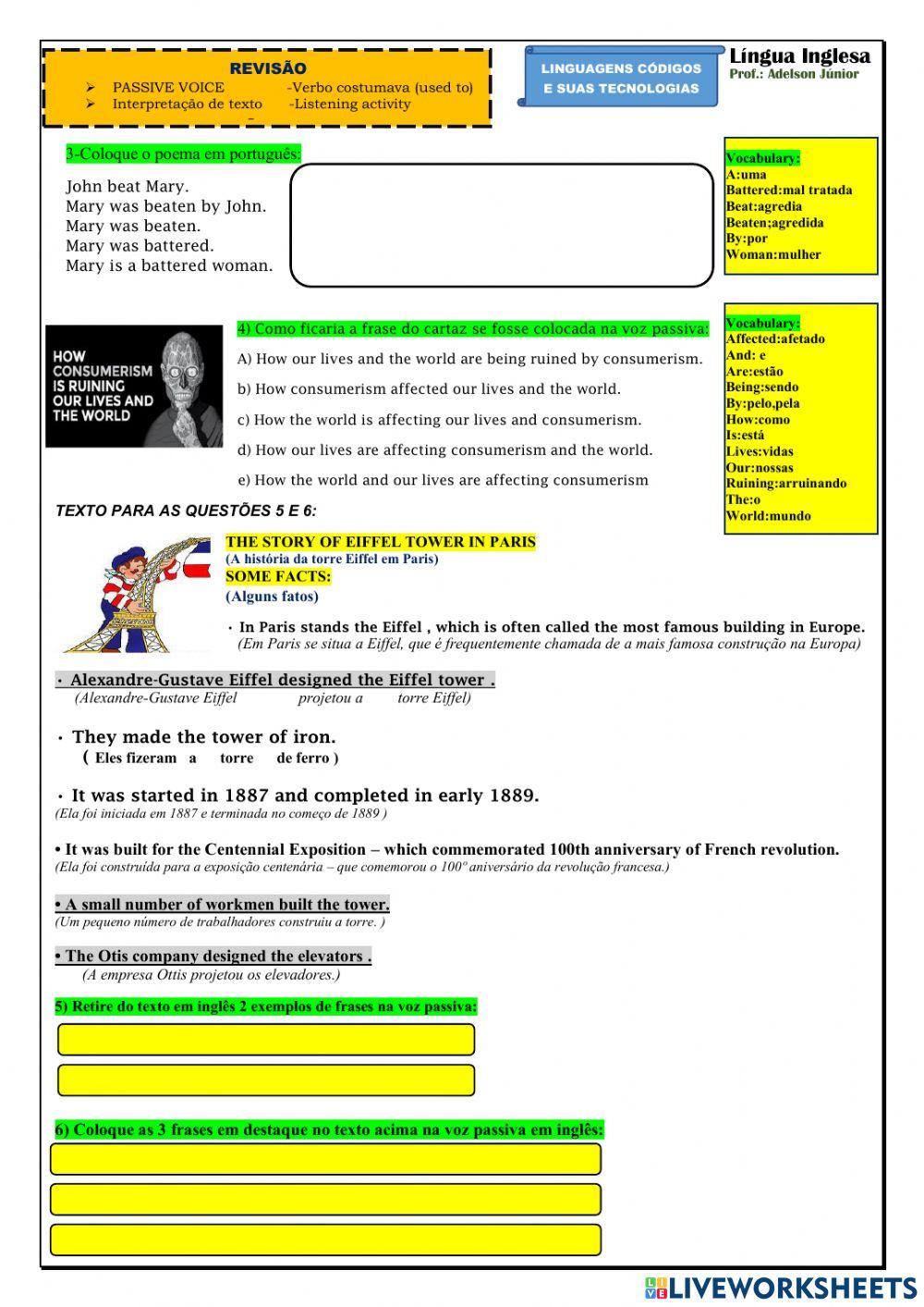 Revisão:Passive voice and reading
