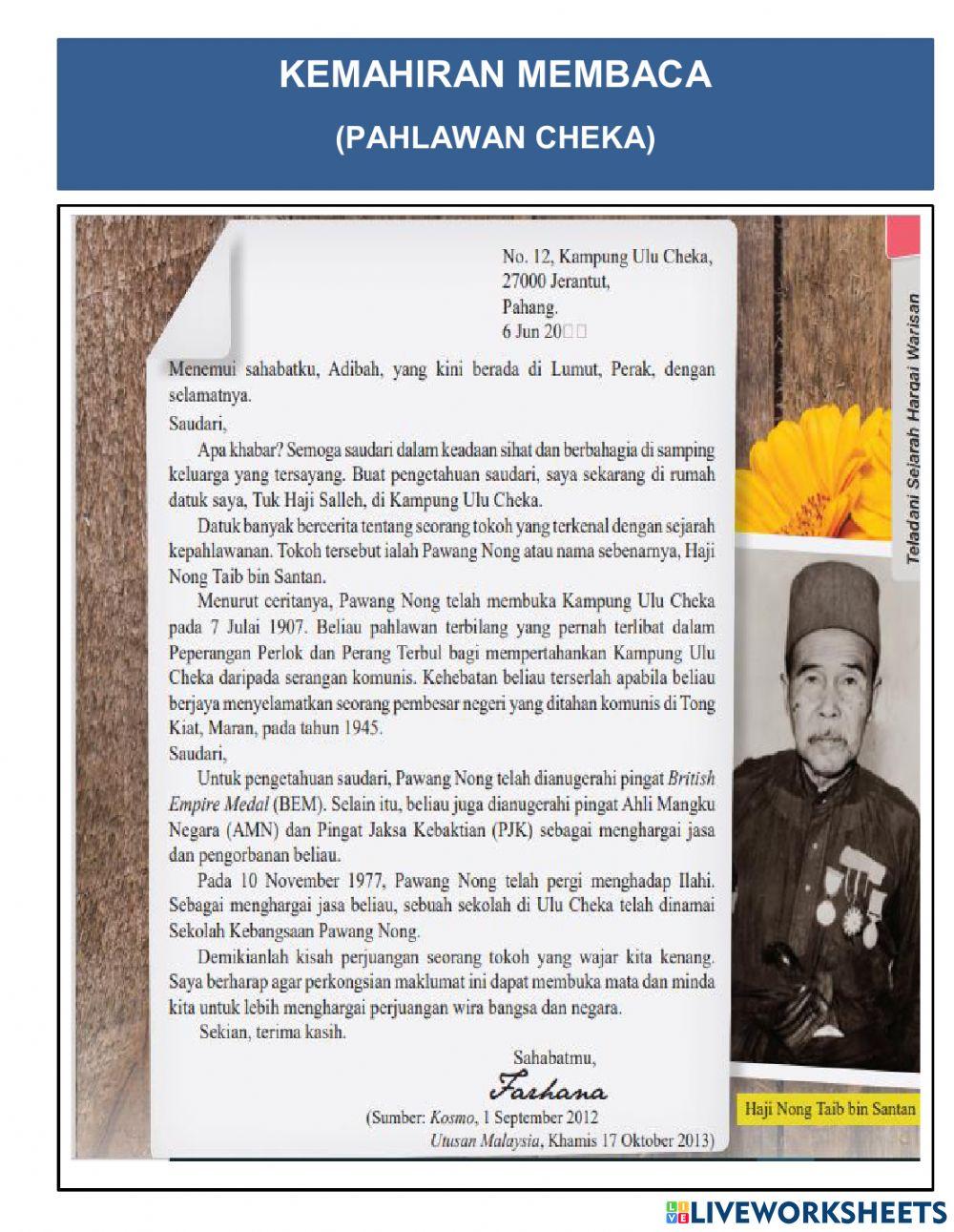 Pahlawan Ulu Cheka dan Kelebihan Permainan Tradisional