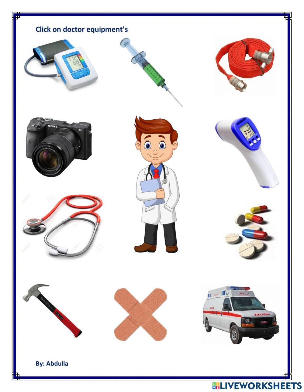 Click on doctor equipments Click on doctor equipments