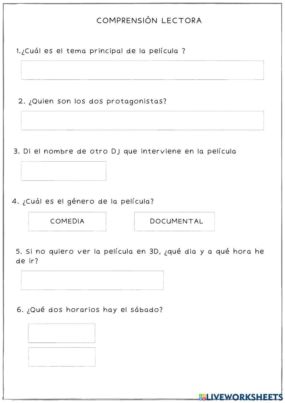 Comprensió lectora DJ