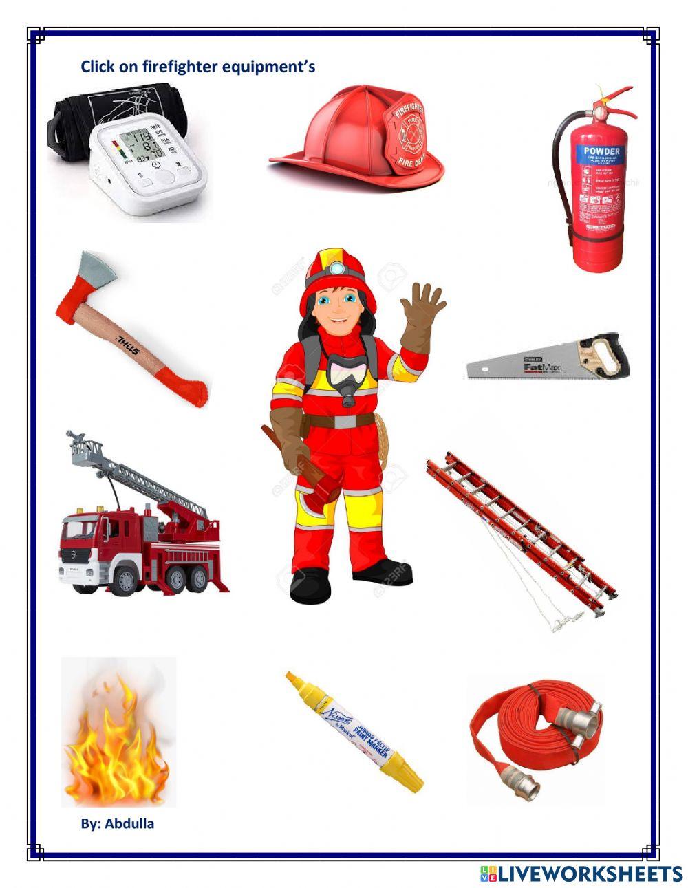 Click on firefighter equipments