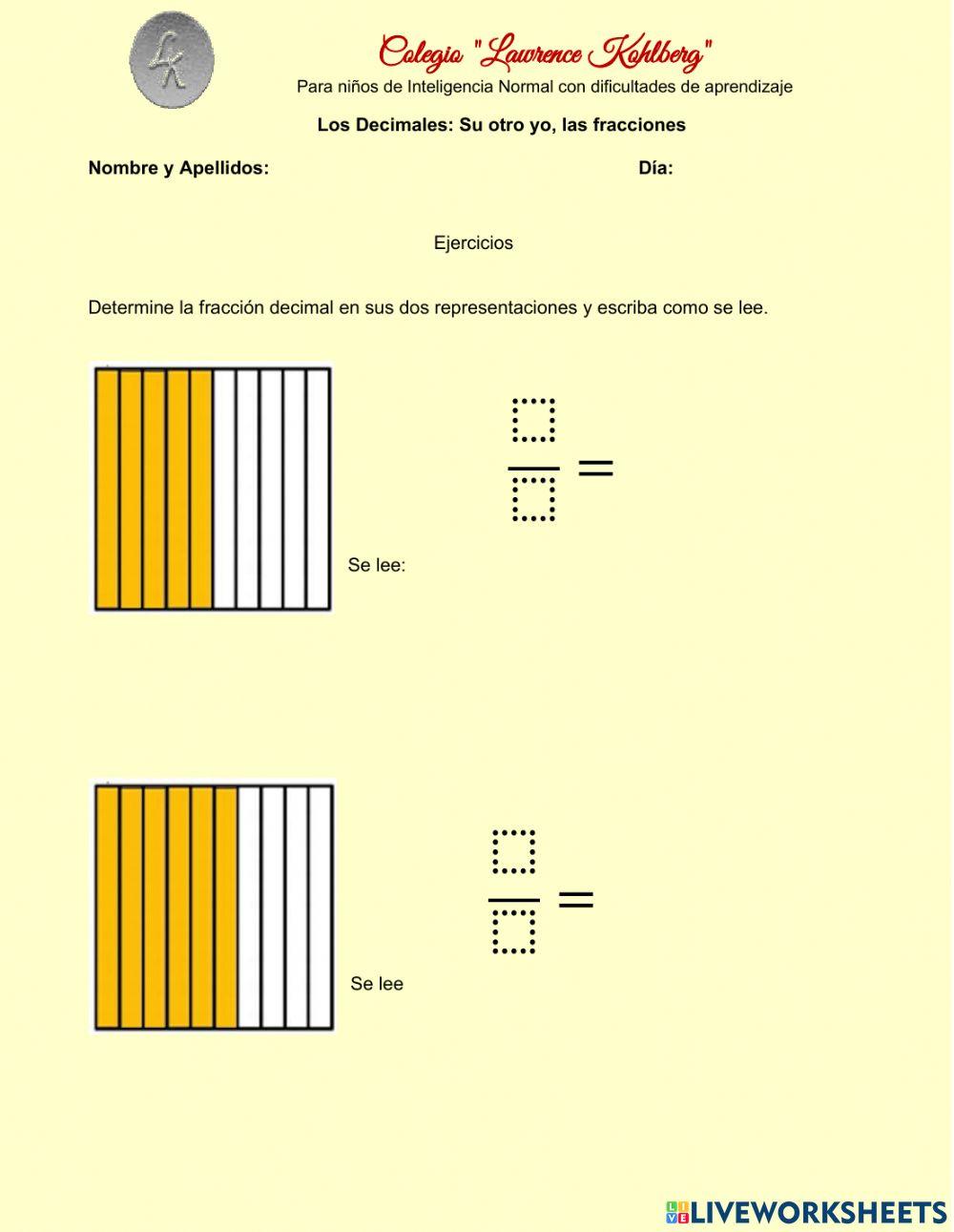Fracciones decimales 1
