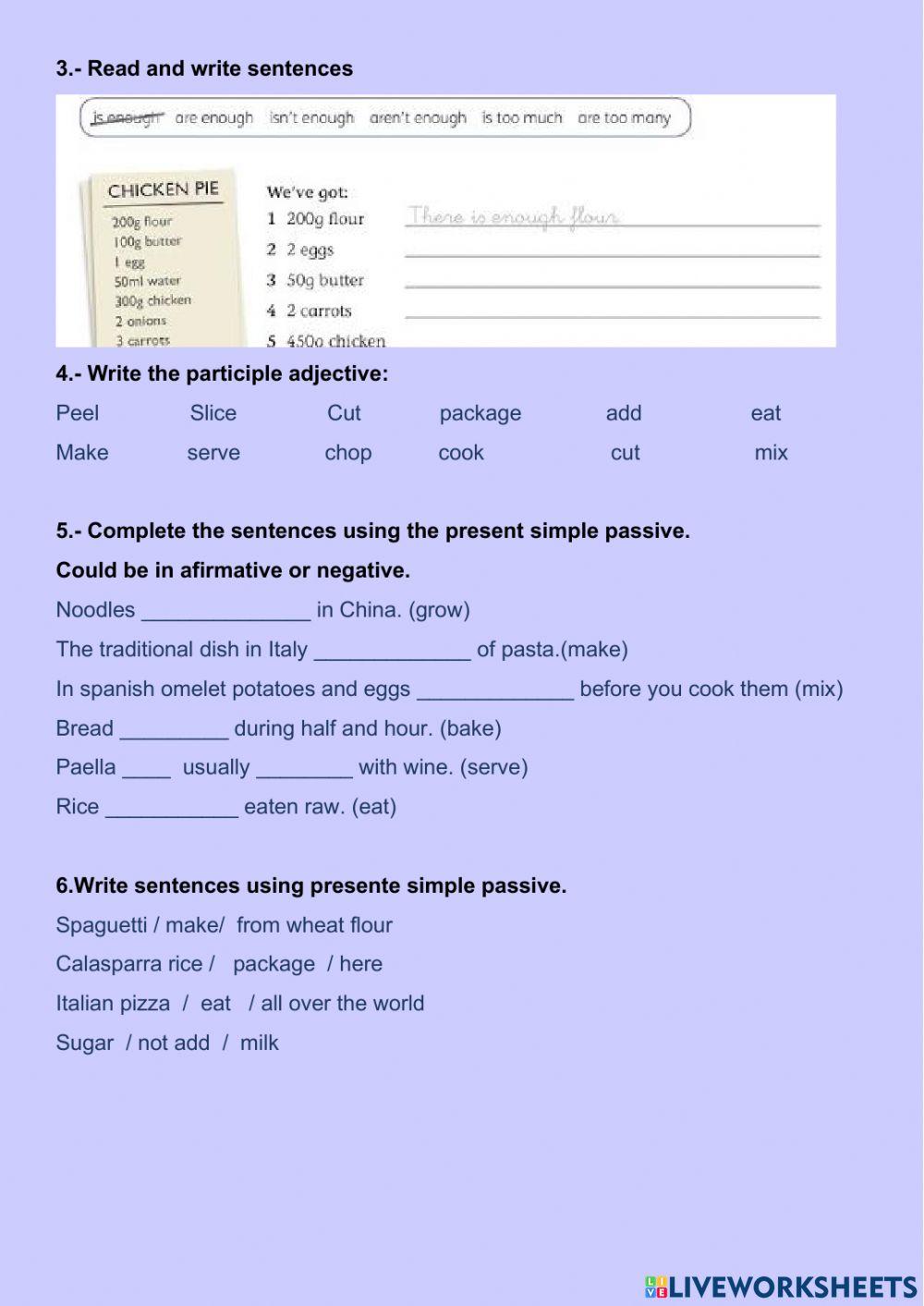 Unit 8 Cool cookery Grammar