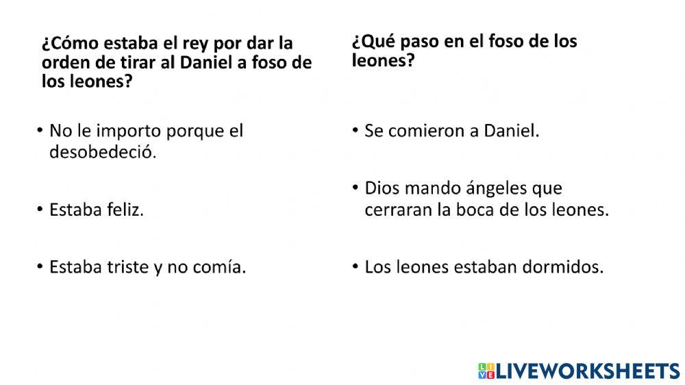 Daniel en el foso de los leones