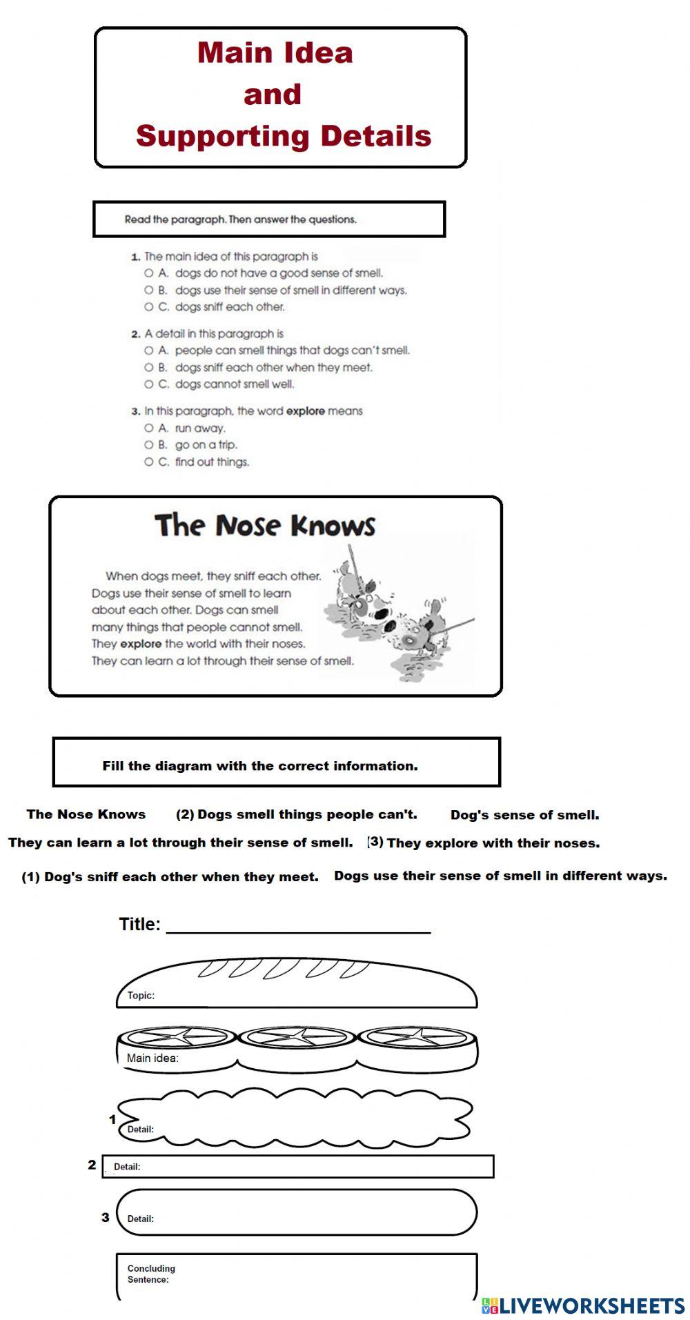 Main Idea The Nose Knows