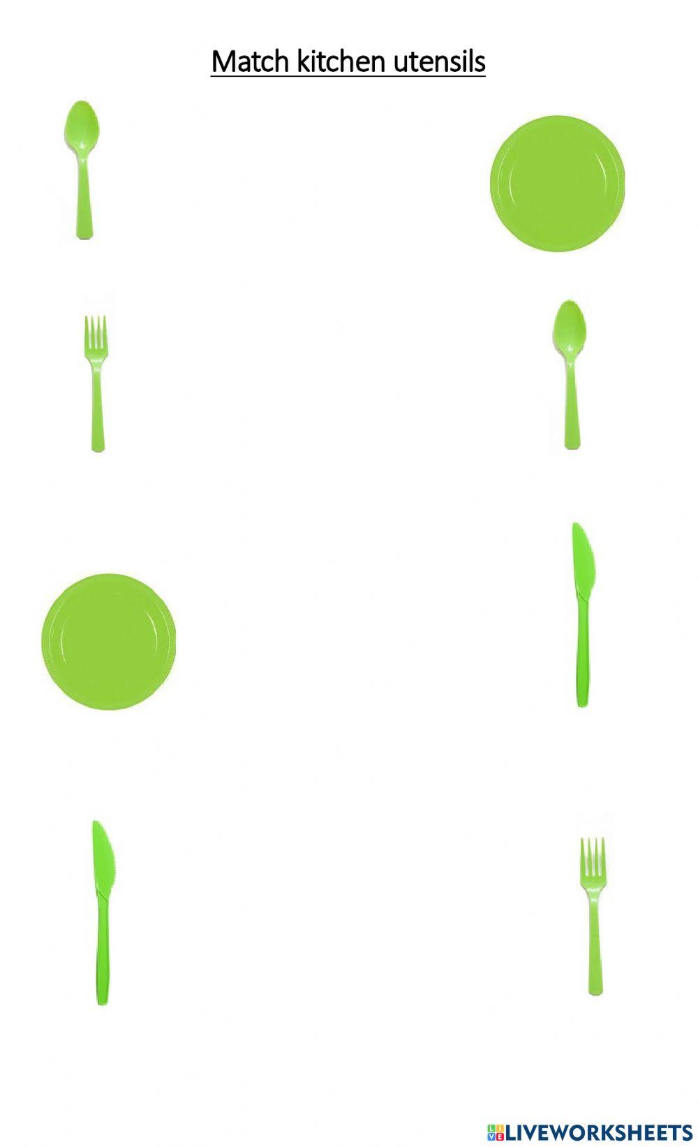 Matching kitchen utensils